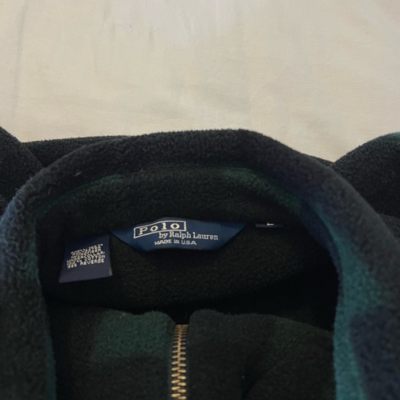 Ralph Lauren Polo zip up checkered sweater - Picture 3 of 3